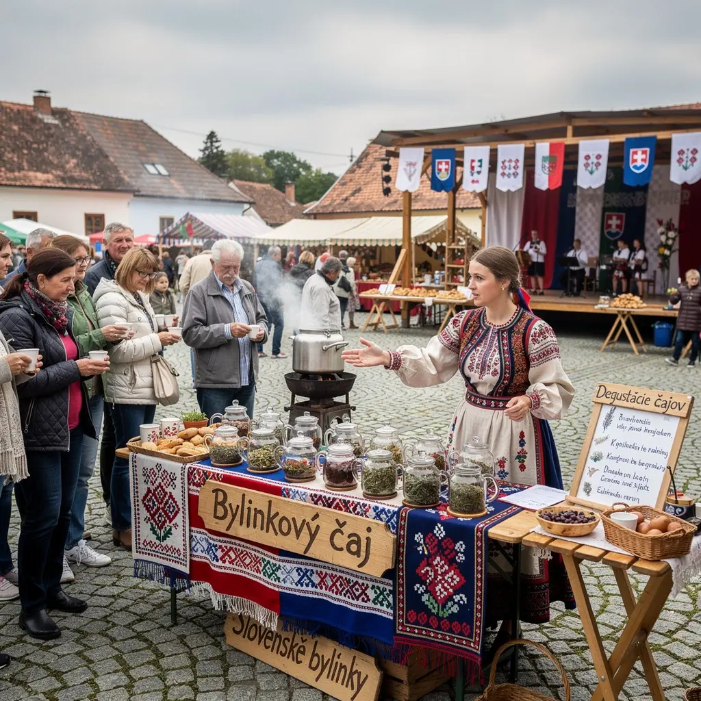 Krásne poháre s bylinkovým čajom na slnečnej terase v prírode